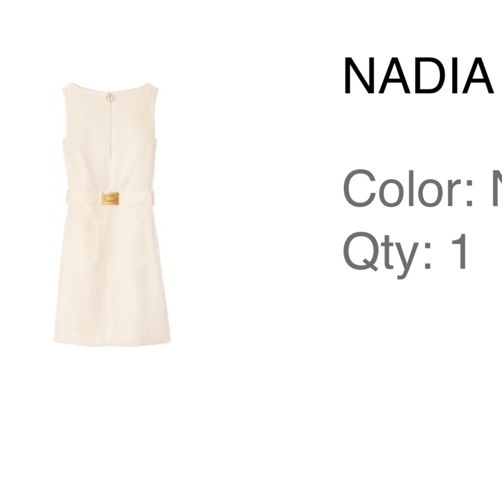 Tory Burch ivory linen Nadia dress, sz 6